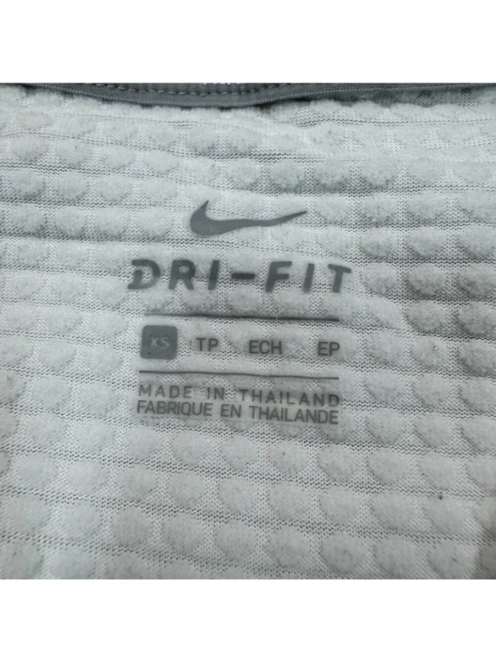 Nike Dri-Fit Shirt Womens XS White Polyester Waffle Knit Performance Golf Sports
